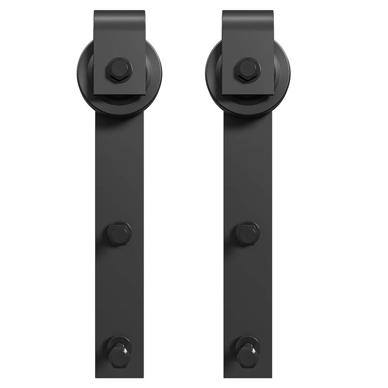 SMARTSTANDARD Sliding Barn Door Hardware Hangers 2pcs (Black) (J Shape Hangers) - Image 4